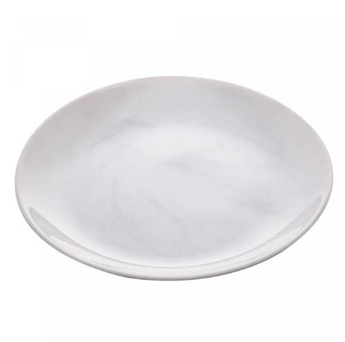 Prato Raso em Vidro Diwali Marble 25cm Luminarc Cinza Claro