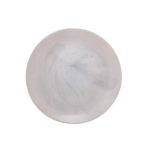 Prato de Sobremesa em Vidro Diwali Marble 19cm Luminarc Cinza Claro