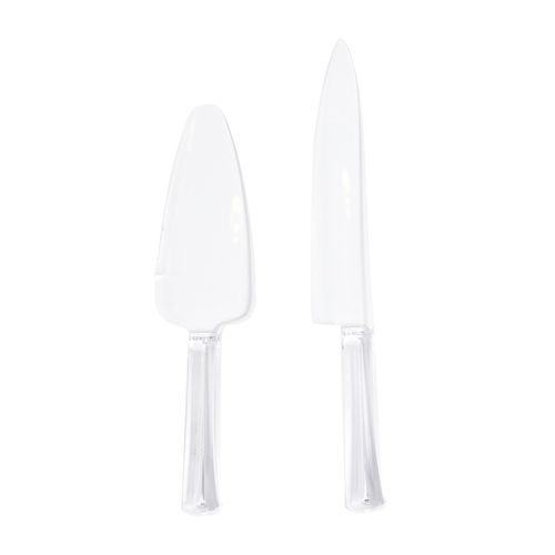 2 Talheres para Cortar Bolo em Acrílico 28cm Kenya