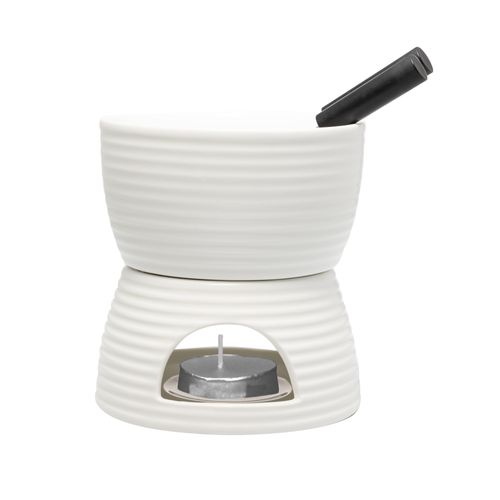 Fondue em Porcelana 6 Peças 300ml Lines Wolff Branco