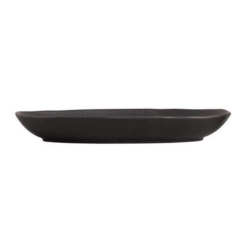 Travessa em Cerâmica 32x16cm Geo Orgânico Porto Brasil Preta