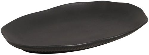 Travessa em Cerâmica 30x20cm Geo Orgânico Porto Brasil Preta