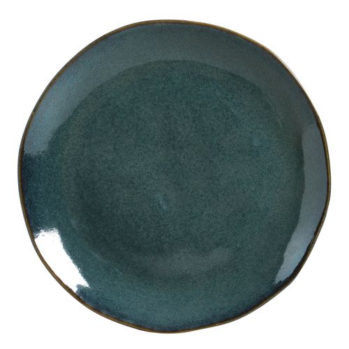 Prato Raso em Cerâmica 26cm Geo Porto Brasil Azul