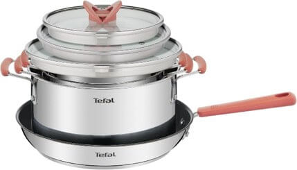 Conjunto de 4 Panelas em Inox Optispace Tefal