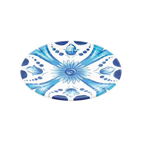 Prato Raso Melamina Blues 21,5cm Azul
