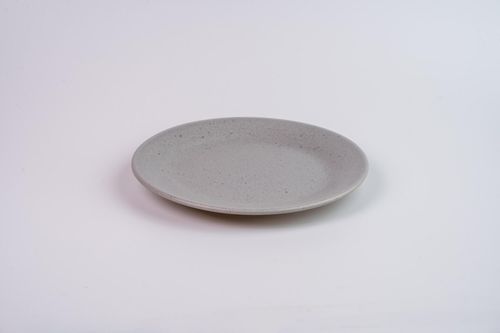 Prato para Sobremesa Mariscal em Cerâmica 21cm NDI Cinza
