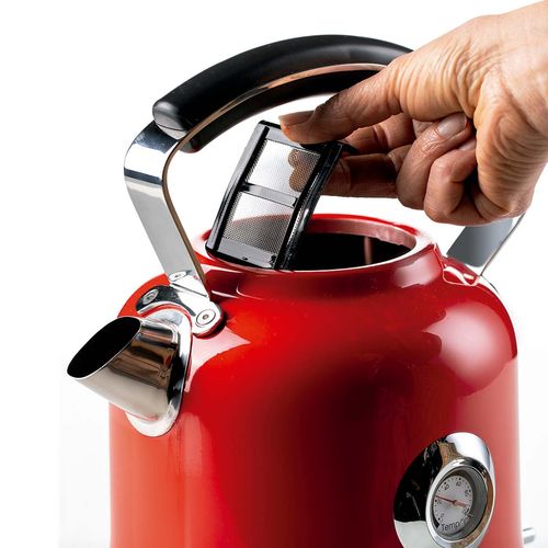 Chaleira Elétrica Moderna 1,7 Litros 127V Ariete Vermelha