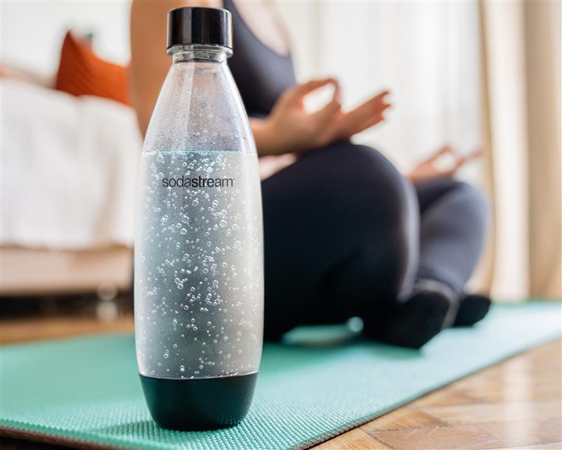 Garrafa Plástica 1 Litro SodaStream Preta - Spicy