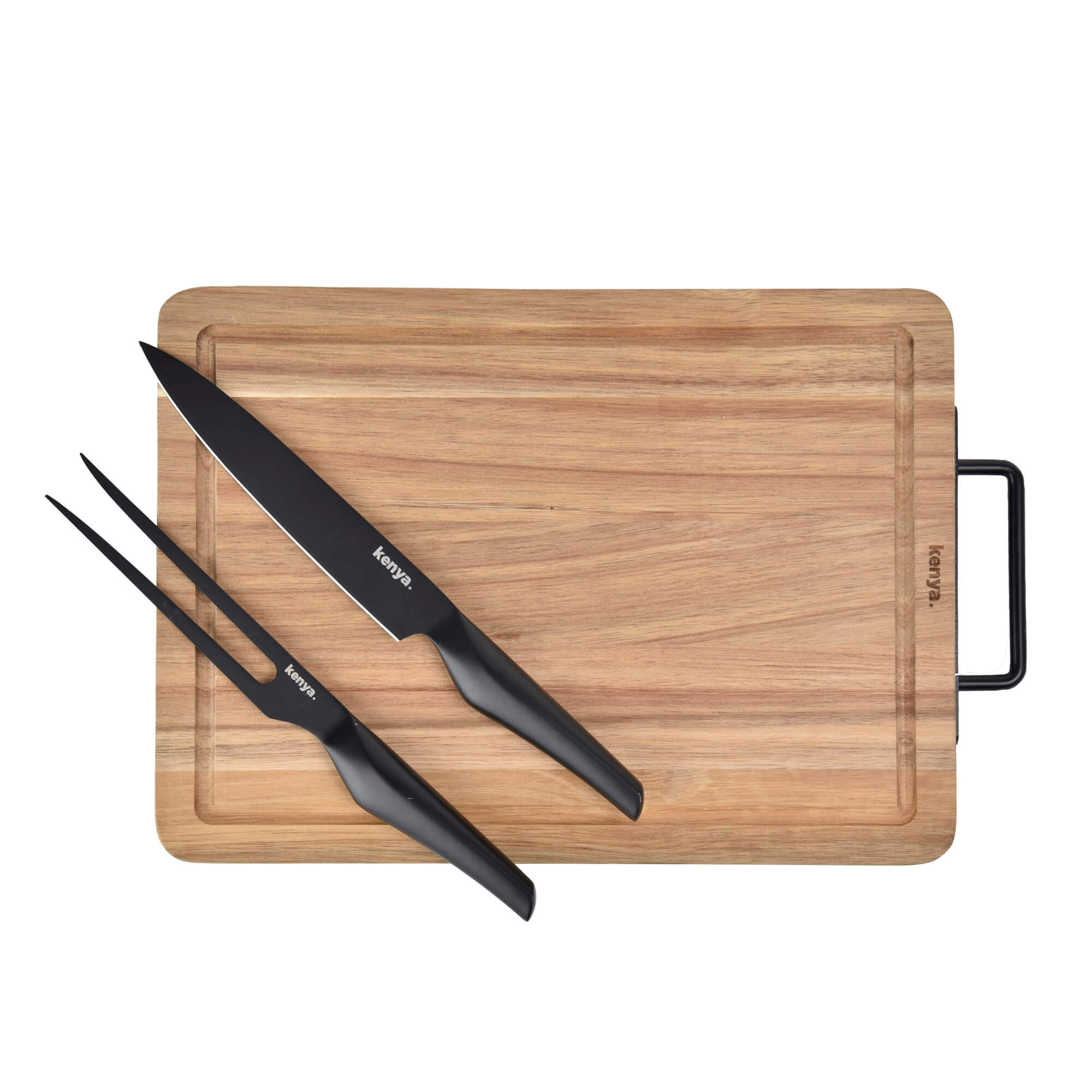 Kit para Churrasco em Madeira Acácia 41x28x19cm Kenya - Spicy
