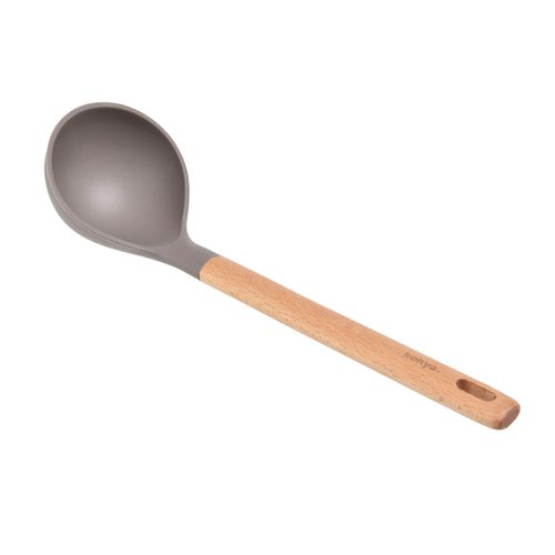 Concha de Silicone com Cabo de Madeira Kenya Cinza