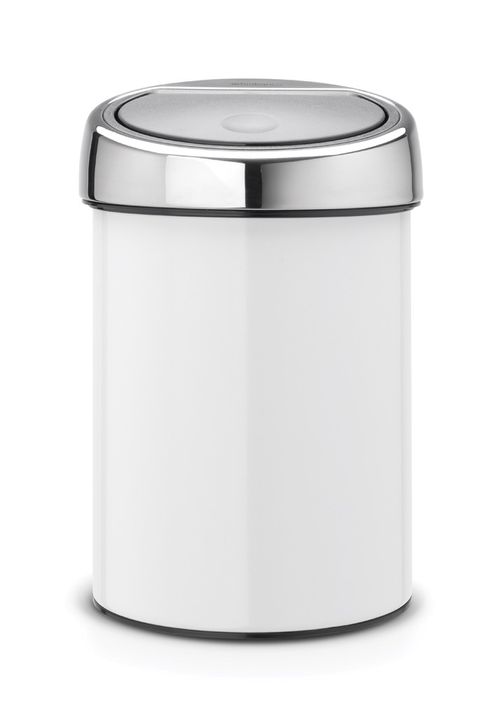 Lixeira Touch Bin 3 Litros em Aço Brabantia Branca