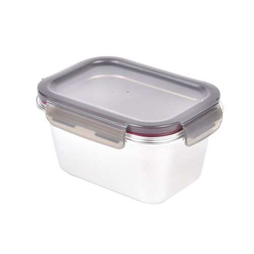 Pote Retangular em Aço Inox 1 Litro Kenya