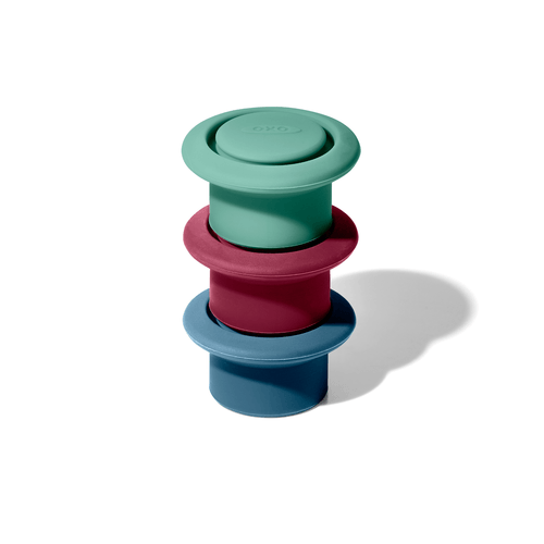3 Tampas para Vinho de Silicone OXO