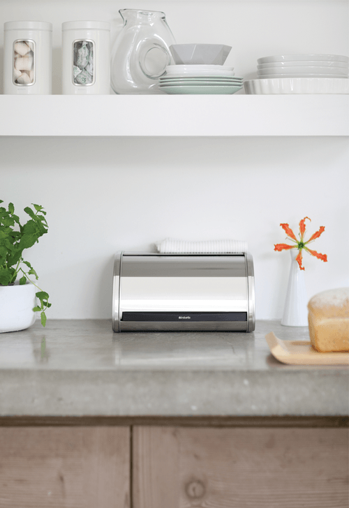 Porta Pão Médio em Aço Brilhante Brabantia