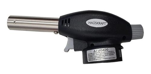 Maçarico Culinário Plug Refil Gás 17cm Hauskraft Preto