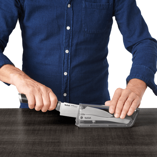 Faca Chef EverSharp em Aço Inox com Afiador Tefal