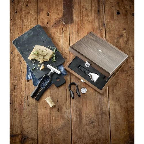 Kit Vinho 3 Peças Baric Sommelier em Aço Inox WMF Preto