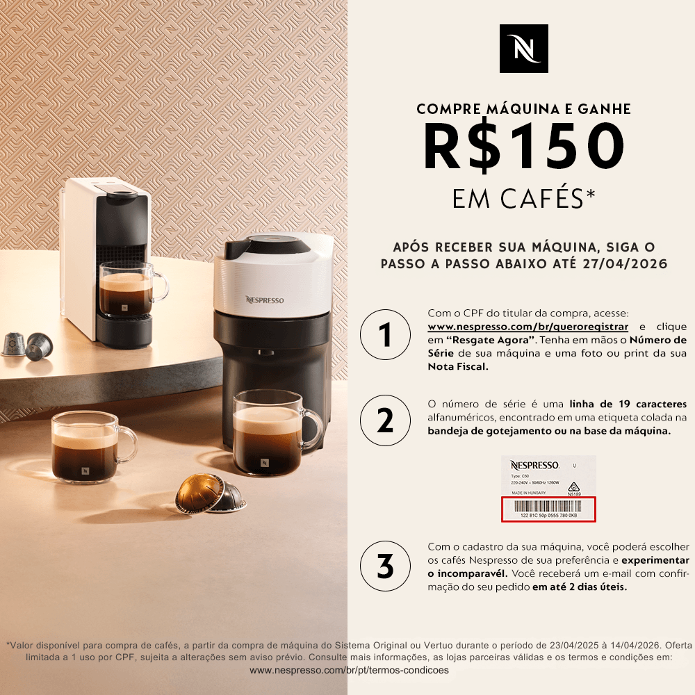 Máquina para Café Vertuo Pop 127V Nespresso Branca - Spicy