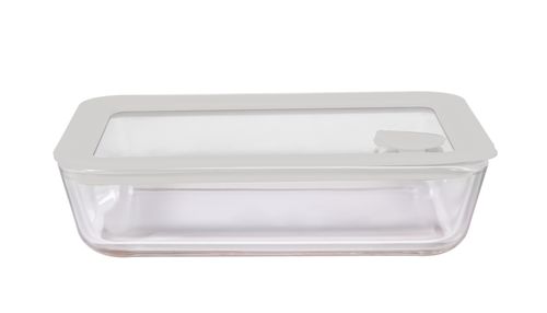 Pote Retangular com Tampa de Vidro Kenya 700ml 45x139x19cm