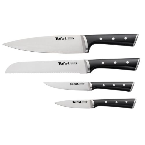 Bloco de Facas Inox 5 Peças Ice Force Tefal Preta
