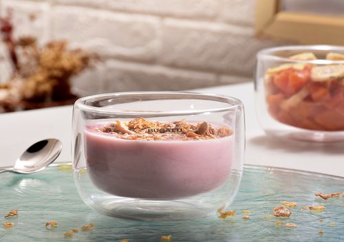 2 Tigelas para Sobremesa com Parede Dupla em Vidro 300ml Bugatti