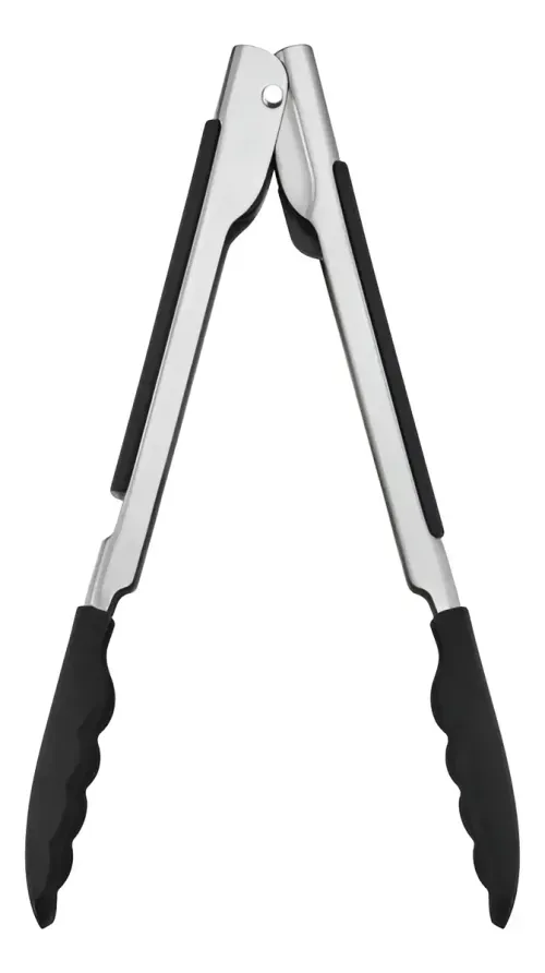 Pinça Reta Com Trava em Aço Inox Classic 23cm Preta KitchenAid