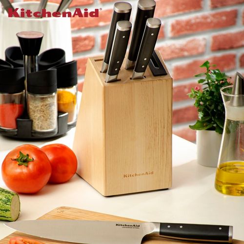 Bloco de Facas Gourmet em Aço Inox 5 Peças KitchenAid