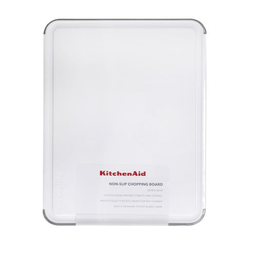 Tábua de Corte Antiderrapante Classic Retangular 35x28cm Branca KitchenAid