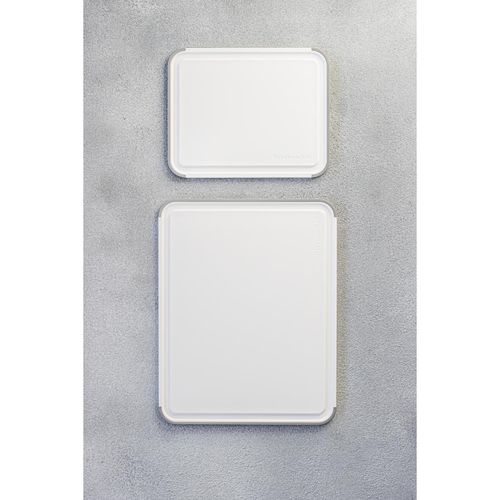 Tábua de Corte Antiderrapante Classic Retangular Branca 2 Peças