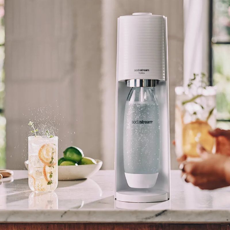 Máquina para Gaseificar Água Terra Sodastream Branca - Spicy