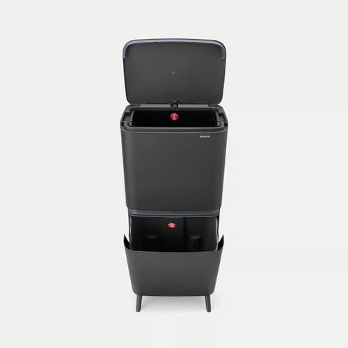 Lixeira Sort Up Reciclagem Preta 40L (10L+10L+25L) Brabantia