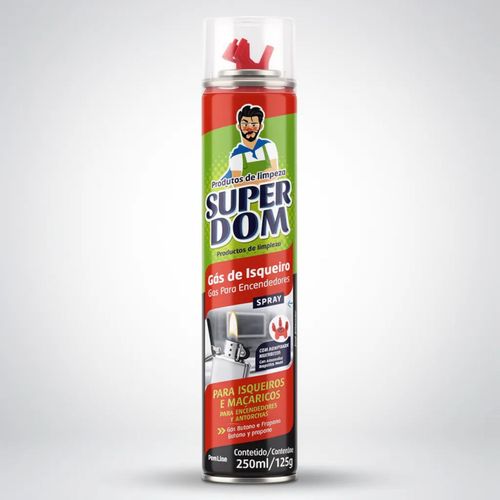 Gás para Isqueiros e Maçaricos 250ml Super Dom Baston